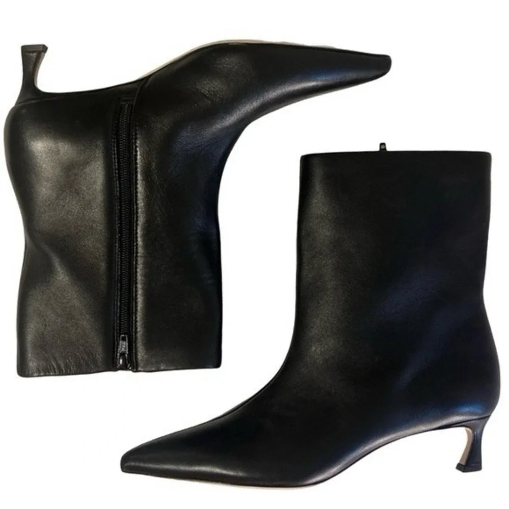 NEW Antonio Melani Jennifer Sumko‎ Boots Women Black Kitten Heel Size 6